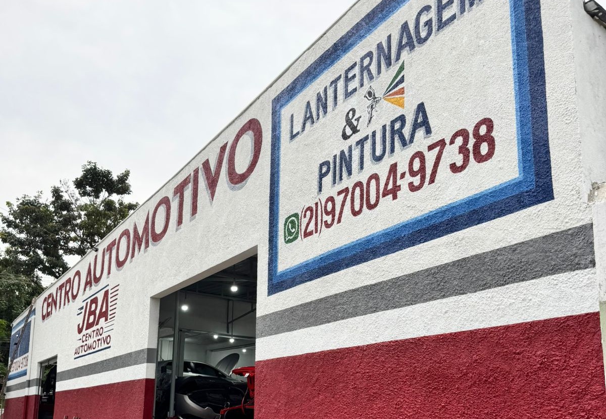 Placa do JBA Centro Automotivo, lanternagem e pintura